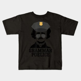 English Teacher Gift Shirt Grammar Police Funny Poe Kids T-Shirt